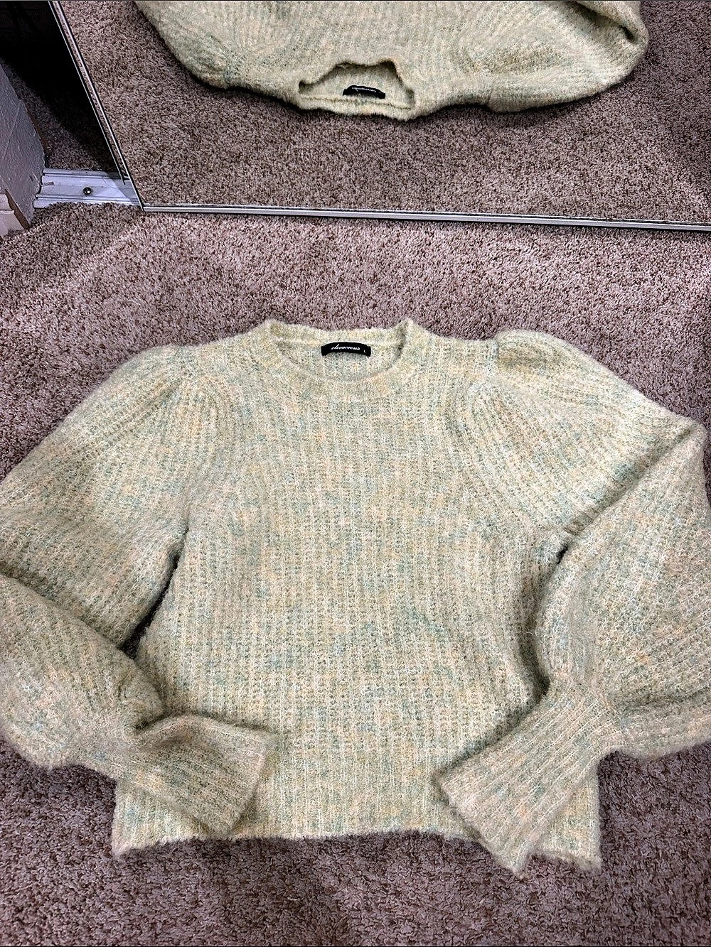 olivaceous Women's Sage Green Knit Sweater